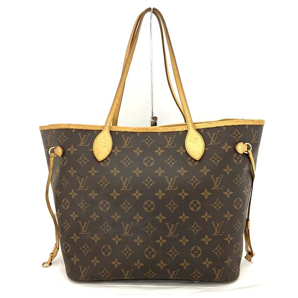 Louis Vuitton Neverfull MM Tote Bag Monogram Leather Brown Shopping Bag