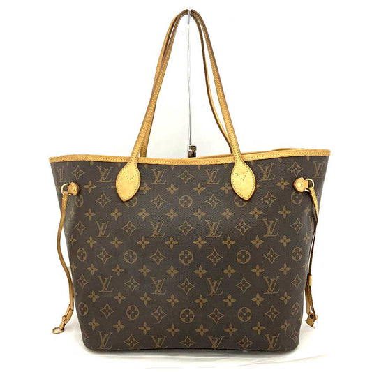 Louis Vuitton Neverfull MM Tote Bag Monogram Leather Brown Shopping Bag