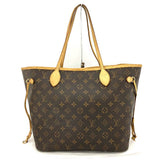 Louis Vuitton Neverfull MM Tote Bag Monogram Leather Brown Shopping Bag