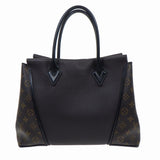 Louis Vuitton Tote W PM Handbag Cuir Orfevre Leather Brown