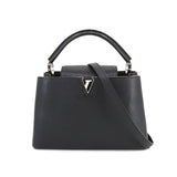 Louis Vuitton Capucines MM Shoulder Bag Taurillon Leather Black