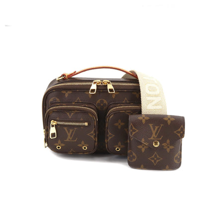 Louis Vuitton Monogram Utility Crossbody Shoulder Bag Brown