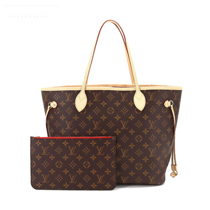 Louis Vuitton Monogram Neverfull MM Tote Bag Brown