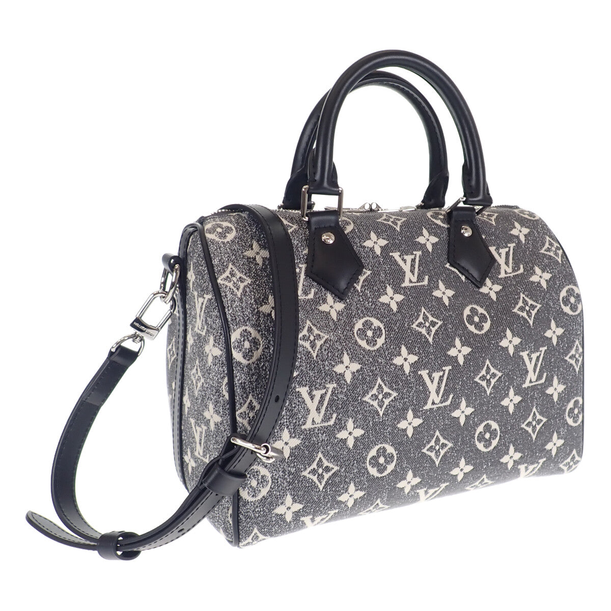 Louis Vuitton Speedy Bandouliere 25 Monogram Jacquard Denim Black