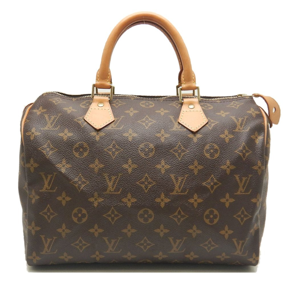 Louis Vuitton Monogram Speedy 30 Handbag Brown