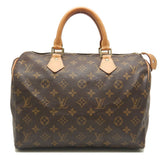 Louis Vuitton Monogram Speedy 30 Handbag Brown