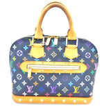 Louis Vuitton Alma Multicolor Noir Black Studs Cute Monogram Handbag