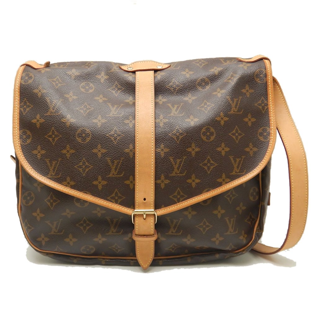 Louis Vuitton Monogram Saumur 35 Shoulder Bag Brown