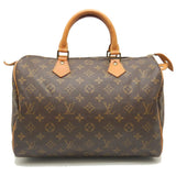 Louis Vuitton Monogram Speedy 30 Handbag Brown