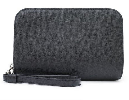 Louis Vuitton Baikal Taiga Ardoise Clutch Shoulder Bag Black