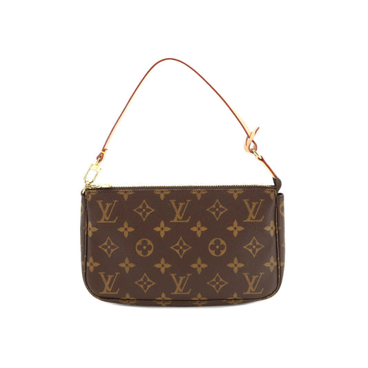 Louis Vuitton Monogram Pochette Accessoires Brown Gold Metal Fittings