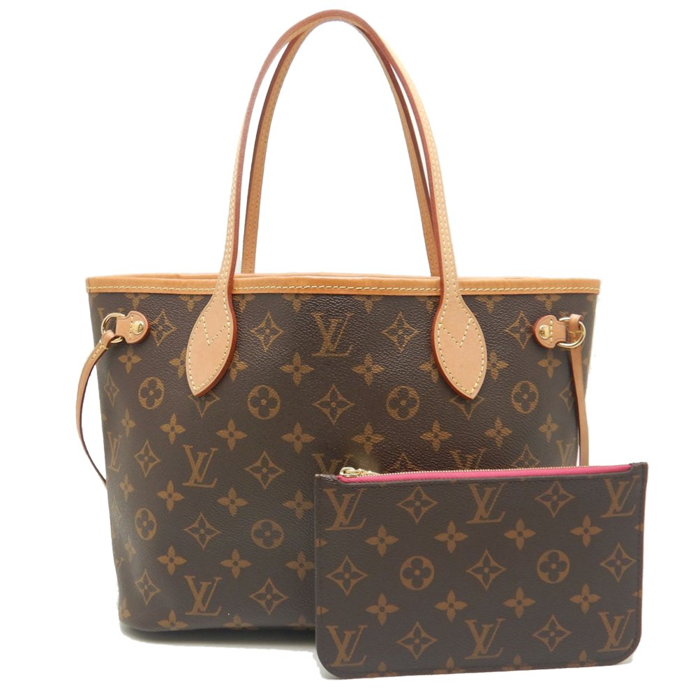 Louis Vuitton Monogram Neverfull PM Tote Bag Brown