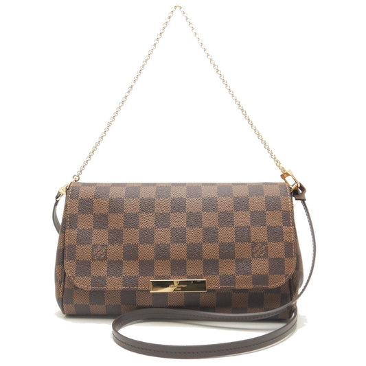 Louis Vuitton Damier Favorite MM Shoulder Bag Ebene