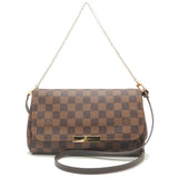 Louis Vuitton Damier Favorite MM Shoulder Bag Ebene