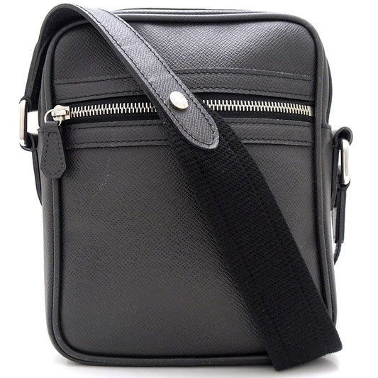 Louis Vuitton Taiga  Crossbody Shoulder Bag Ardoise Silver Hardware