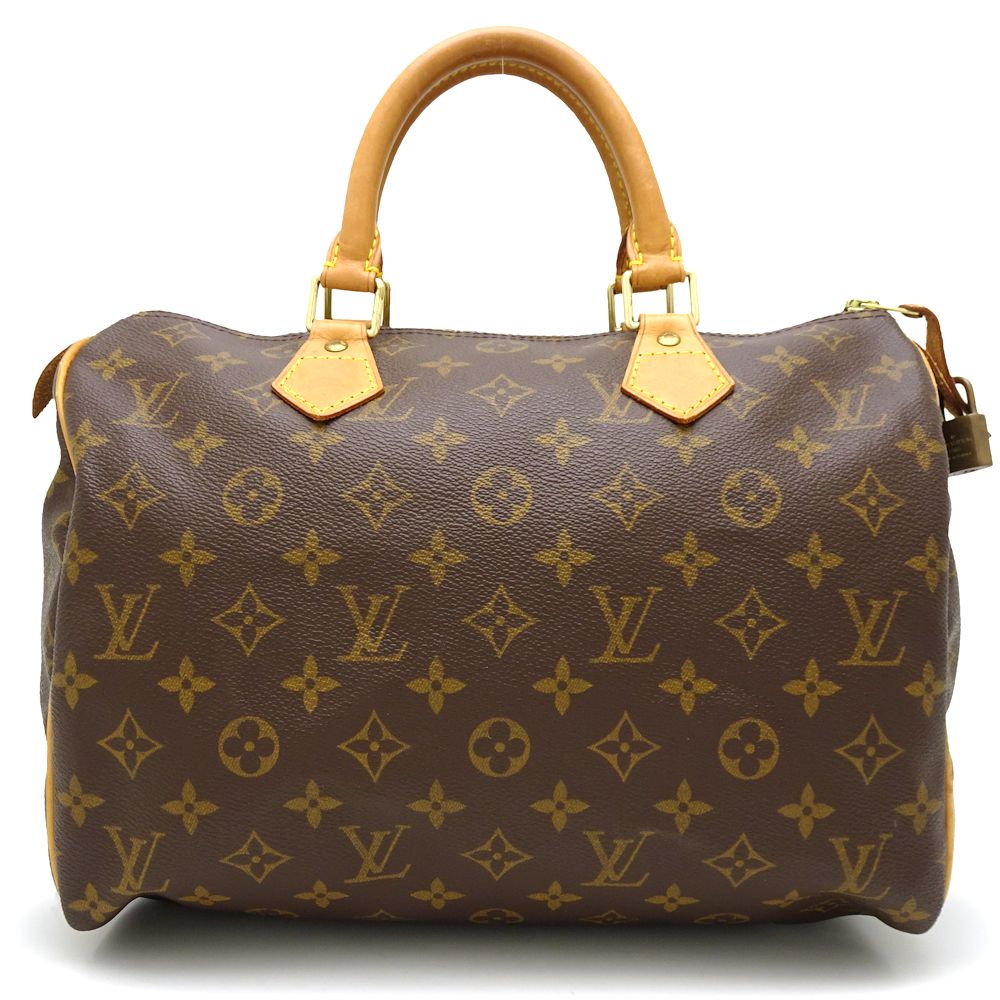 Louis Vuitton Monogram Speedy 30 Handbag Brown