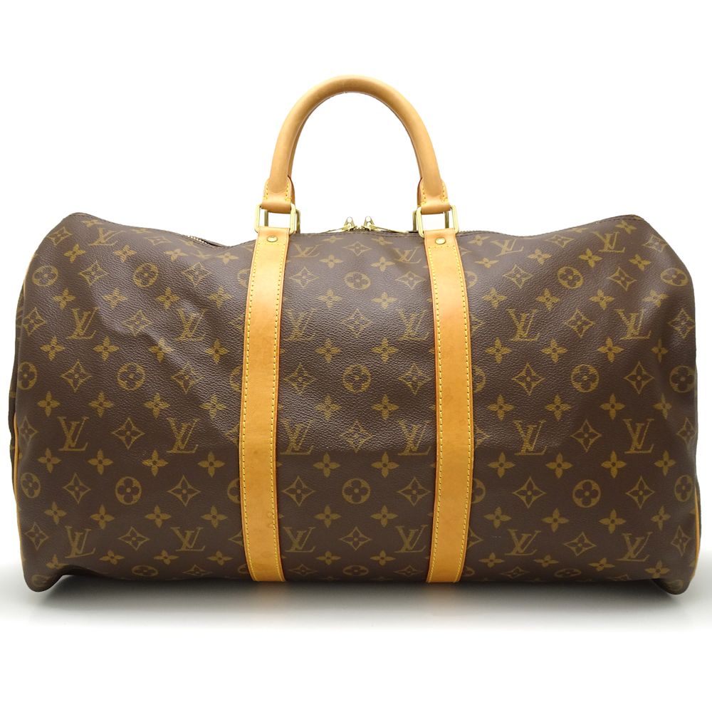 Louis Vuitton Monogram  Keepall 50 Boston Bag Brown