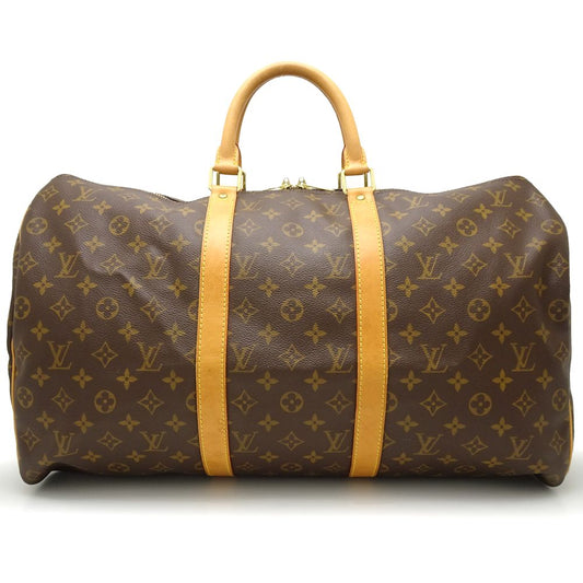 Louis Vuitton Monogram  Keepall 50 Boston Bag Brown