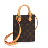 Louis Vuitton Petite Sac Plat Monogram Canvas Shoulder Bag