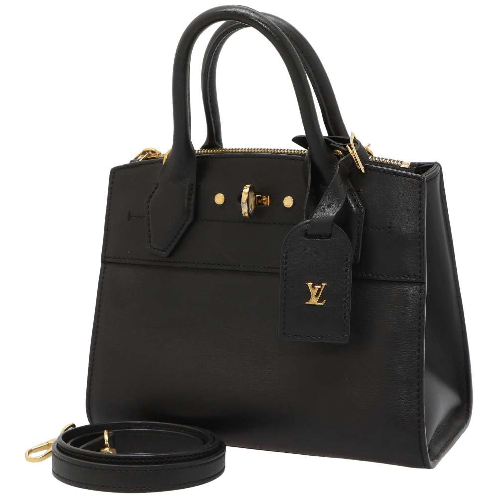 Louis Vuitton Handbag City Steamer 2way Shoulder Bag Black