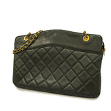Chanel Shoulder Bag Matelasse Chain Lambskin Black