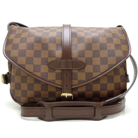 Louis Vuitton Damier Saumur 30 Crossbody Shoulder Bag Ebene