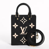 Louis Vuitton Petite Sac Plat Shoulder Bag Bicolor Emplant Noir