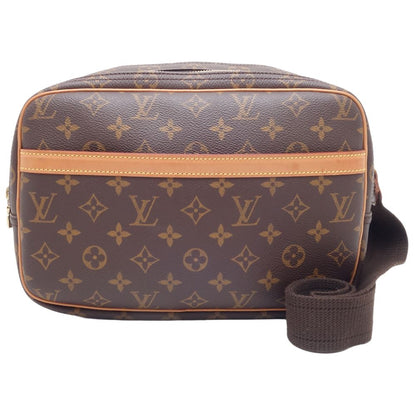 Louis Vuitton Monogram Reporter PM Shoulder Bag Brown