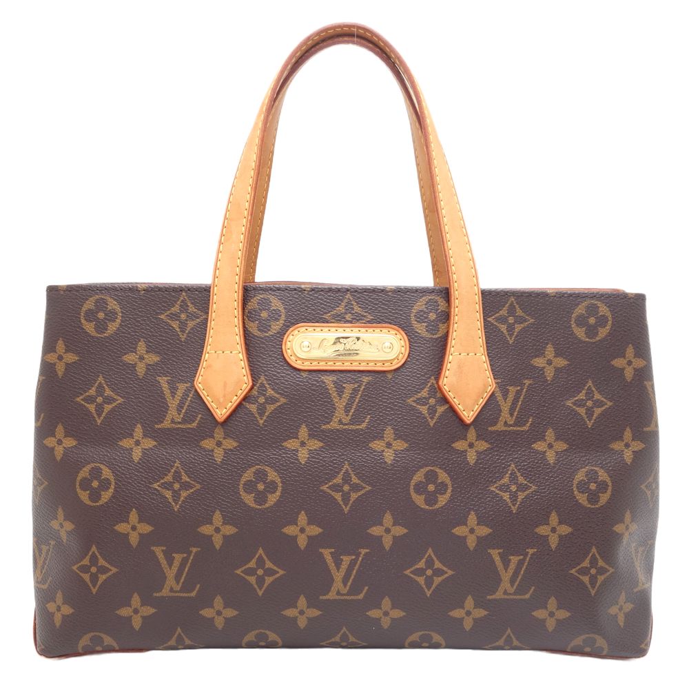 Louis Vuitton Monogram Wilshire PM Handbag Brown