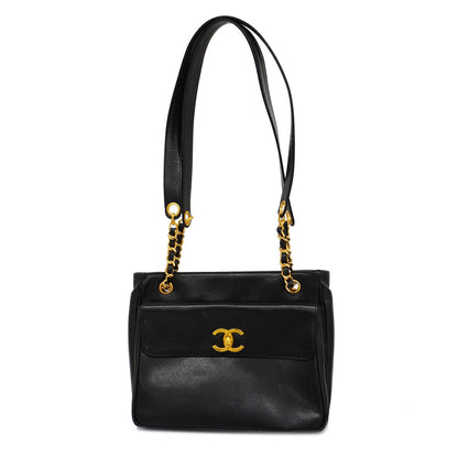 Chanel Shoulder Bag Caviar Skin Black