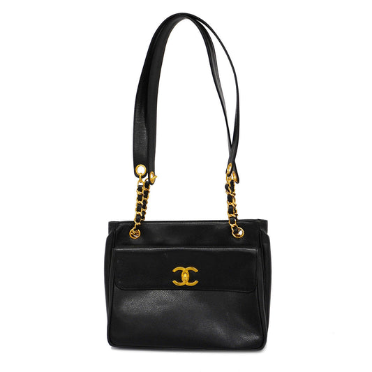Chanel Shoulder Bag Caviar Skin Black