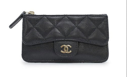Chanel Matelasse Caviar Skin Wallet Black