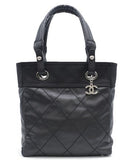 Chanel Paris Biarritz PM Small Tote Bag Black
