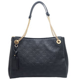 Louis Vuitton Surene MM Shoulder Bag Monogram Implant Black