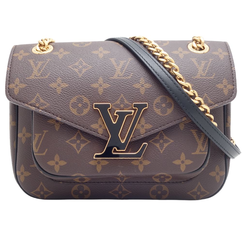 Louis Vuitton Monogram Passy Crossbody Shoulder Bag Brown