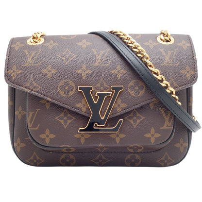 Louis Vuitton Monogram Passy Crossbody Shoulder Bag Brown