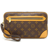 Louis Vuitton Monogram Marly Dragonne Brown Clutch Bag