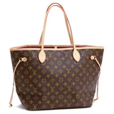 Louis Vuitton NEVERFULL MM Tote bag with pouch Monogram Pivoine