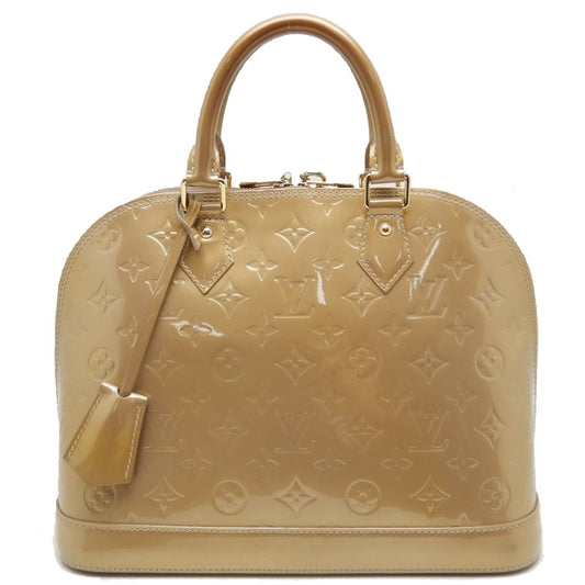 Louis Vuitton Vernis Alma Beige Poodle Handbag