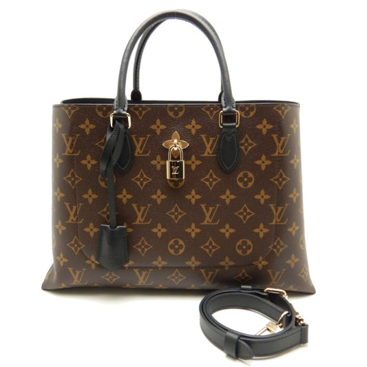 Louis Vuitton Monogram Flower Tote Noir 2way Bag