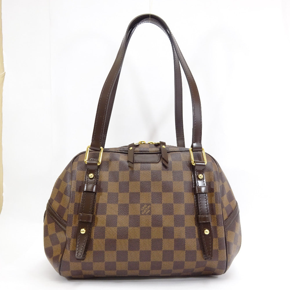 Louis Vuitton Rivington PM Shoulder Bag Brown Damier Canvas Leather