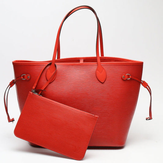 Louis Vuitton Neverfull MM Epi Grenard Pouch Red Tote Bag