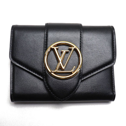 Louis Vuitton Portefeuille Pont Neuf Compact Trifold Wallet Black
