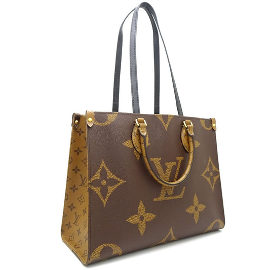 Louis Vuitton Monogram Giant Reverse On The Go MM Brown Shoulder bag Tote