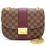 Louis Vuitton Damier Wight Bordeaux Chain Shoulder Bag