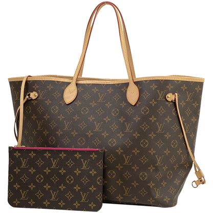 Louis Vuitton Neverfull GM Handbag Tote Monogram Pivoine Pink Brown