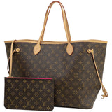 Louis Vuitton Neverfull GM Handbag Tote Monogram Pivoine Pink Brown