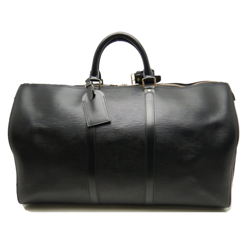 Louis Vuitton Epi Keepall 50 Noir Boston Bag Black