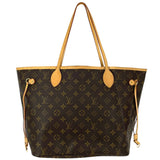 Louis Vuitton Tote Bag Monogram Neverfull MM Handbag Brown