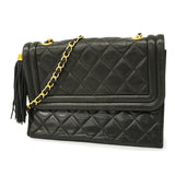 Chanel Shoulder Bag Matelasse Chain Lambskin Black